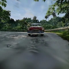 Beamng red car mountain