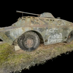 The Soviet amphibious armored reconnaissance vehicle BRDM-2 