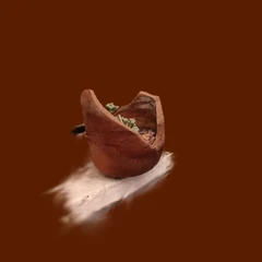 Broken Terracotta Pot with Succulents (VR✅)