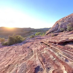 Calico Basin at sunrise, Red Rock Canyon, Las Vegas NV (XGRIDS PortalCam)