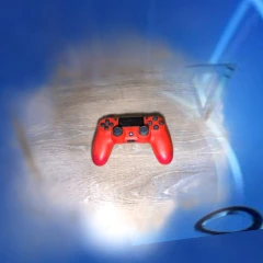red ps4 controller