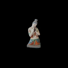 Painted Buddhist Musician Statue - Reconstructed with Seeget3D
