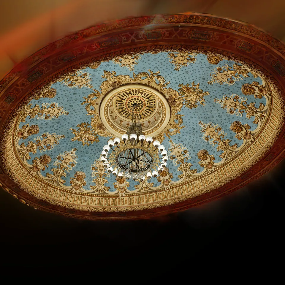 Crystal chandelier and dome - Theatre du jeu de paume - Gigascope