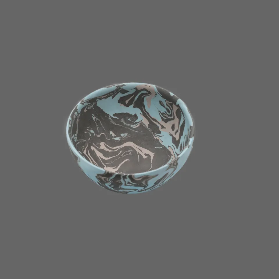 Marble pattern pottery