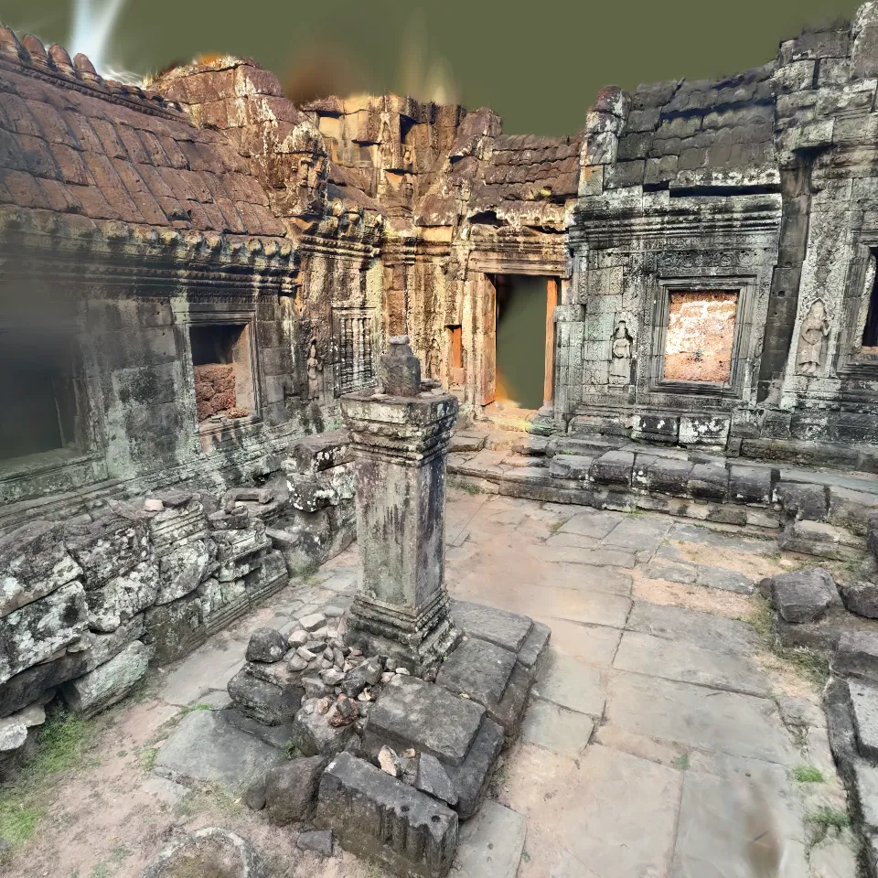 Cambodia temple ruins coutryard