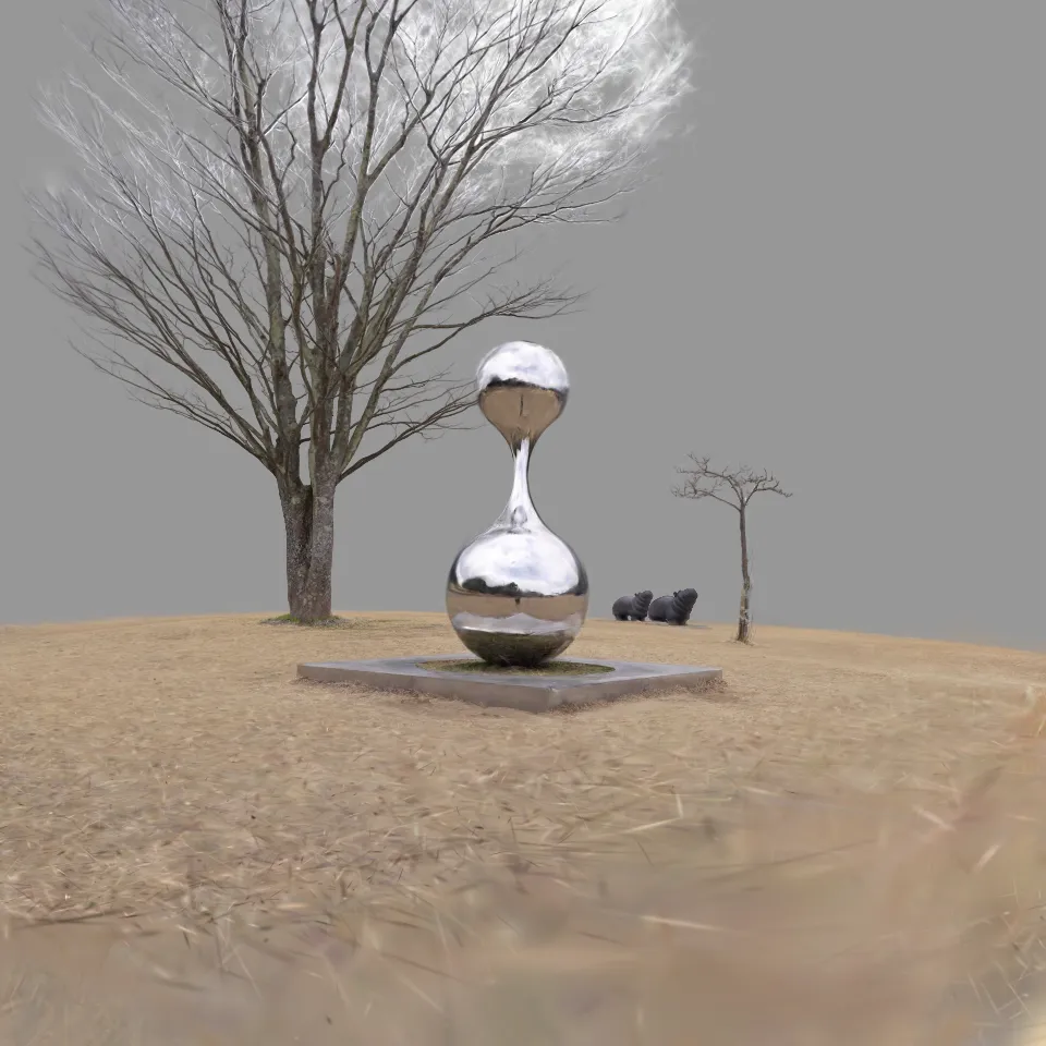 Mirror and Hippo at 日本国花苑