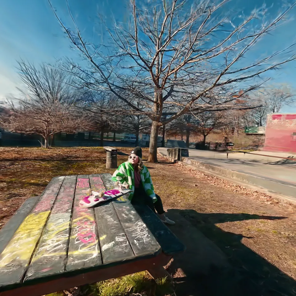 Anneliese at the Picnic Table