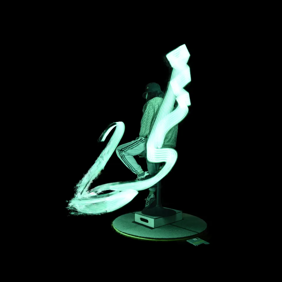 Fullbody 3Dscan iris - 3D Gaussian splatting light painting sample1 [3M splats]
