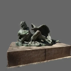 hombre y aguila