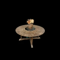 Garden Table v1 - with vase and dried flowers (SAM 3 + FlashSplat)