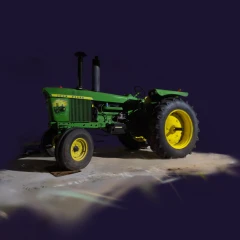 John Deere Tractor at Night