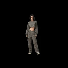 Woman in cargo pants