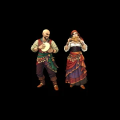 Gypsy Bard Male & Female Duo Characters - Reconstructed with Seeget3D