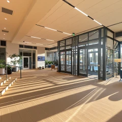 Sunlit Office Lobby, Multi-level