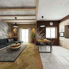 Living Room and Kitchen