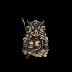 Norse Female Warrior Statue - Reconstructed with Seeget3D