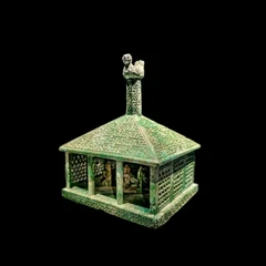 Bronze house model with figurines of dancers and musicians (伎乐铜屋模型)
