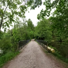 A Bridge on the river Wadag near Dywity, Poland