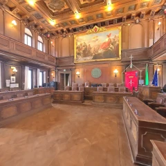 Council Chamber (Sala del Consiglio) of Trieste, Italy
