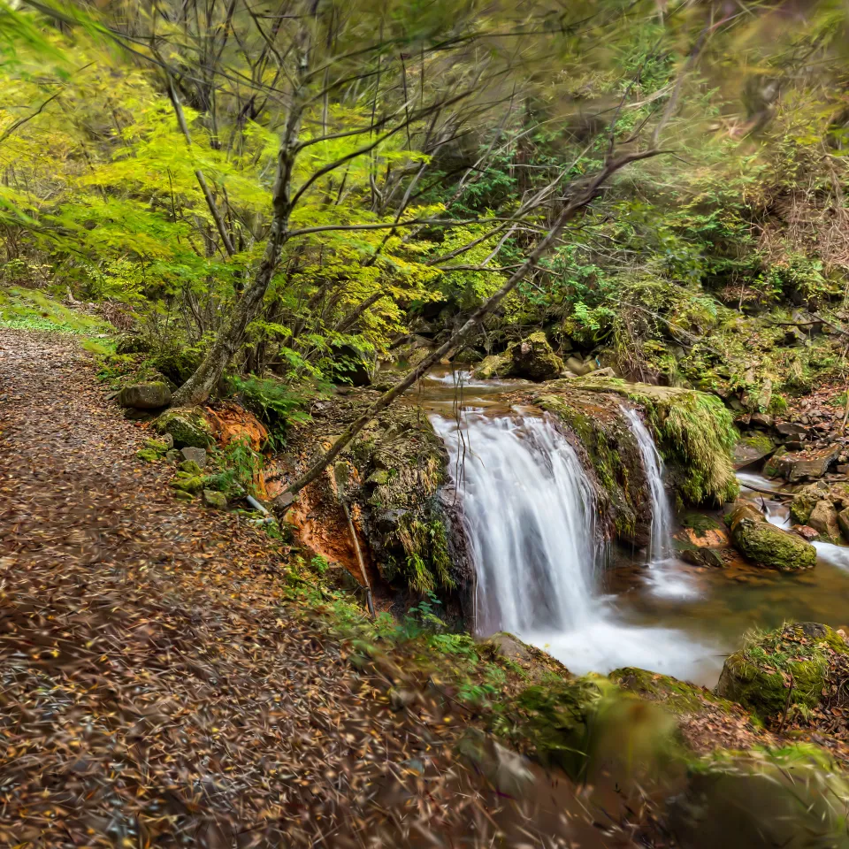 横谷峡の霧降の滝(Kirifuri falls at Yokoya ravine)