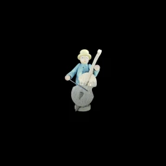 Bohemian bass violin player