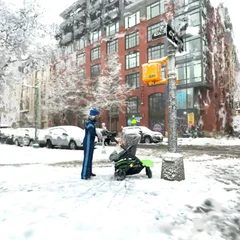 Meena and Dev in the Snow