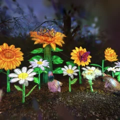 "Sunflower and Common Pheasant" Scene @ "Zoo Lights" - Woodland Park Zoo, Seattle, WA