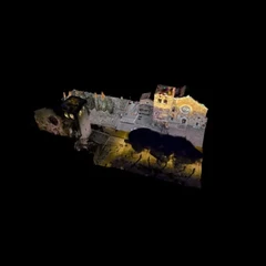 San Giusto cathedral day and night, Trieste Italy (XGRIDS PortalCam)