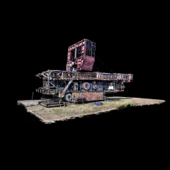 Abandoned drilling rig