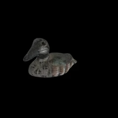Miniature wooden duck