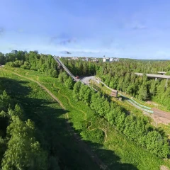 Ski Jump tower in summer