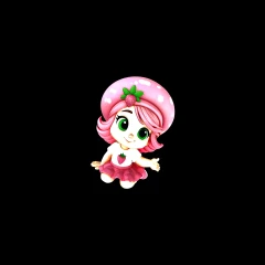 Cute Strawberry Girl Cartoon Character - Reconstructed with Seeget3D