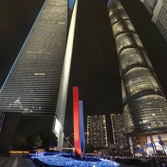 上海三件套夜景测试