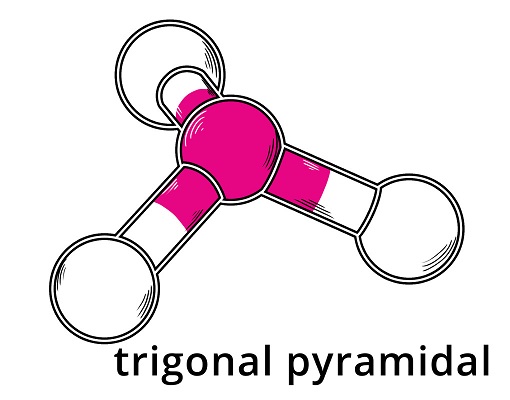 Trigonal pyramidale Molekülstruktur Trigonal pyramidale Molekülstruktur