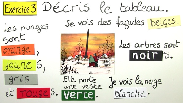 Französisch Y Und En übungen Farben und Kleidung - Französisch online lernen