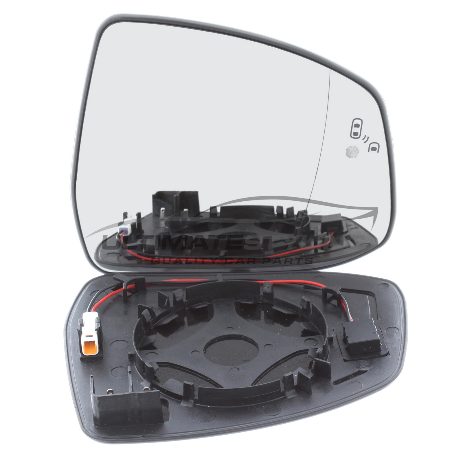 thumbnail image 2 of Ford Mondeo Mk5 Heated Aspherical Wing Mirror Glass – Passenger Left Side 2014-2021 Chrome 2 of 5