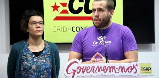 [CUP] "La CUP convoca una asamblea para renovar sus órganos y decidir el futuro de Puigdemont" CUP-550x270