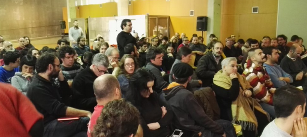 Una imatge de la reunió del consell polític de la CUP (Foto: Twitter CUP Barcelona)