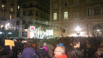 Una imatge de la concentració (Foto: CUP Capgirem BCN)