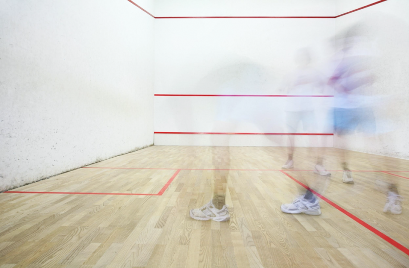 Pista de squash jugadores