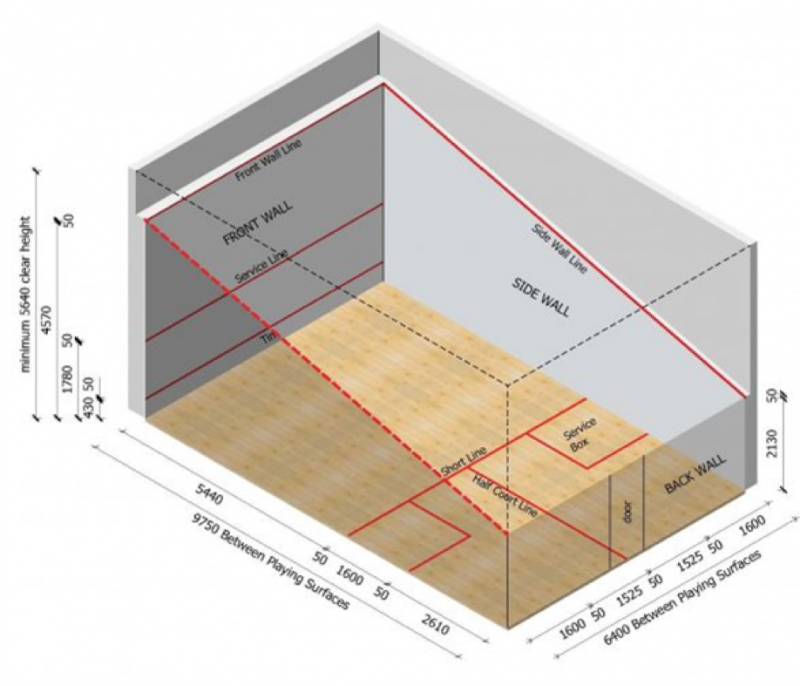 Pista de squash singles