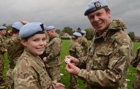 Cdt Smith Receiving Cap Badge