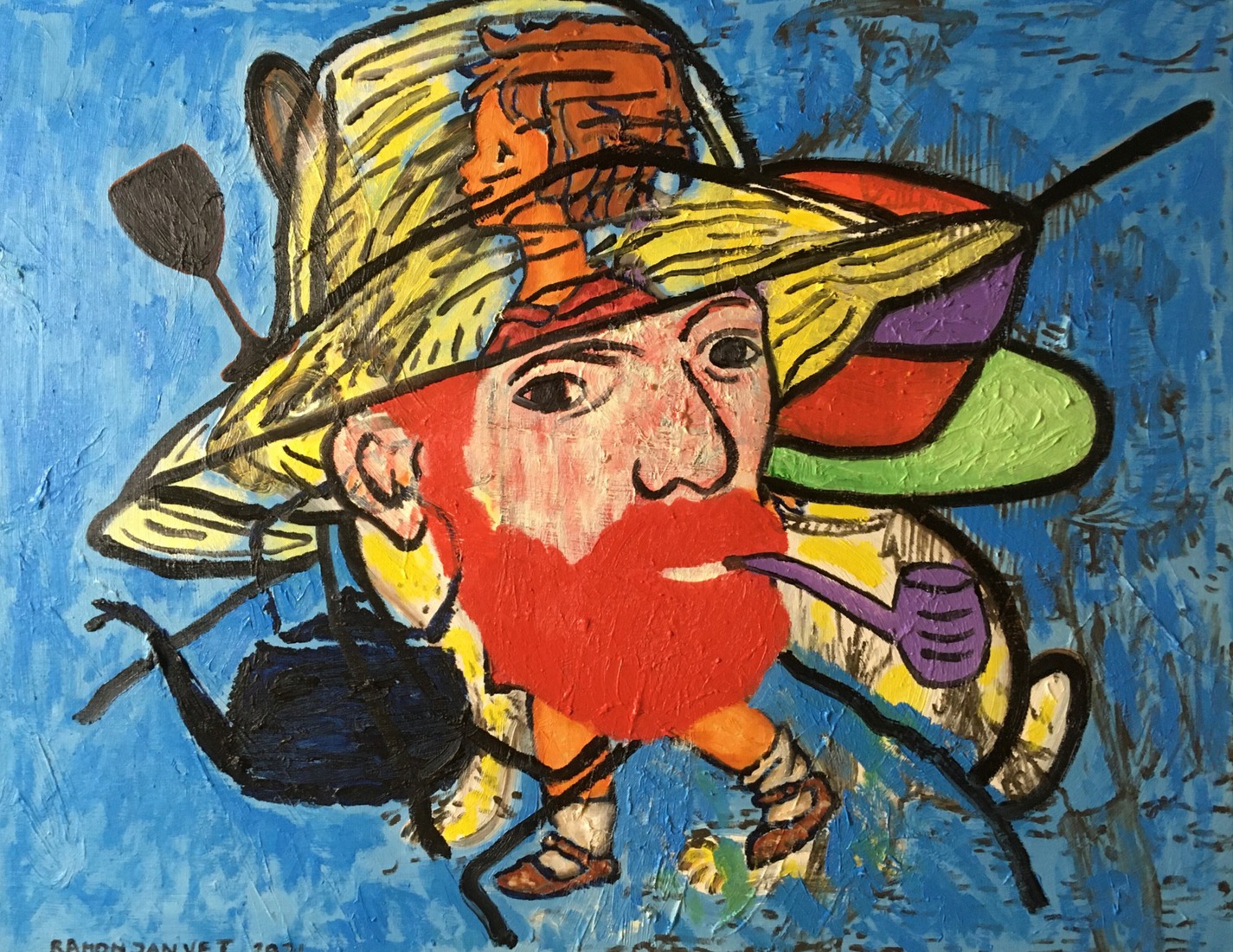 exto.nl | Vincent van Gogh ( met strohoed en pijp) van Ramon Jan Vet