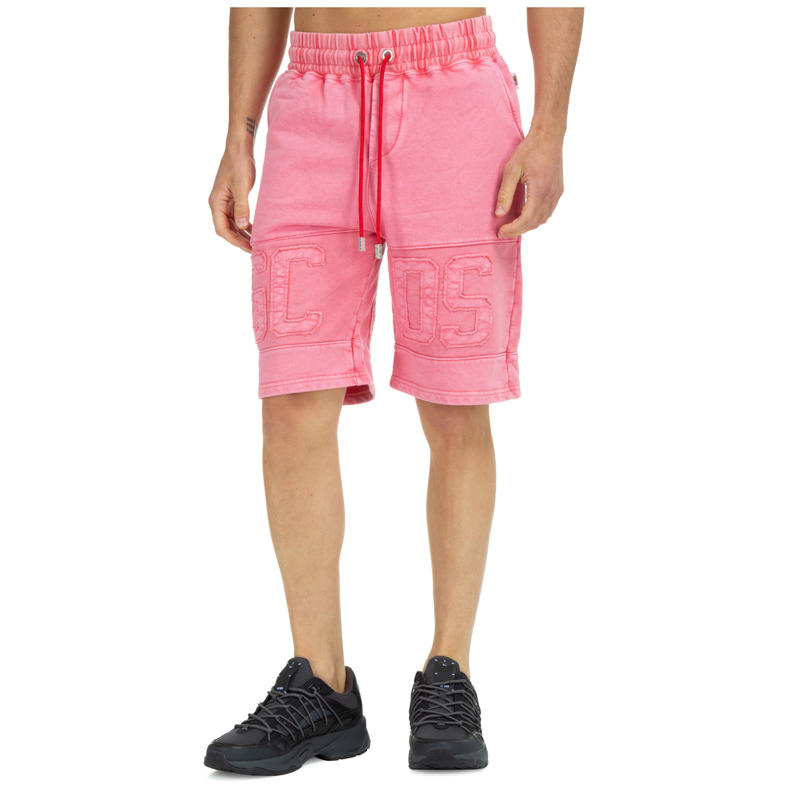 Gcds Cotton Bermuda Shorts In Pink