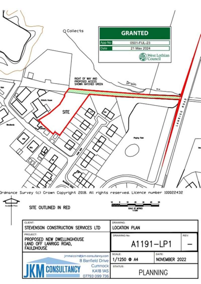  Land Commercial for sale in Plot Of Land To East Of Victoria House, Lanrigg Road, Bathgate, EH47