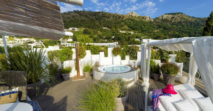 hotel villa blu capri terrazza con vista isola