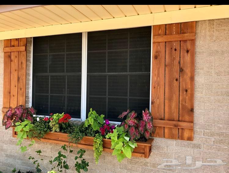 تنسيق حدائق شباك ريفي شبابيك دريشه ديكور
