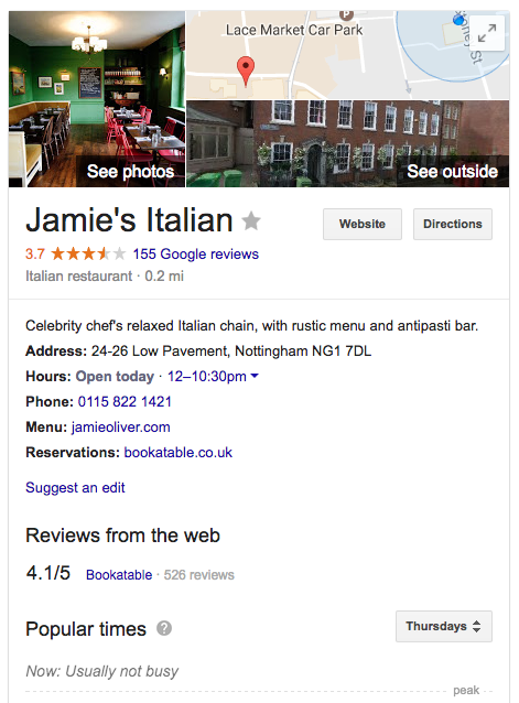 schema markup restaurant