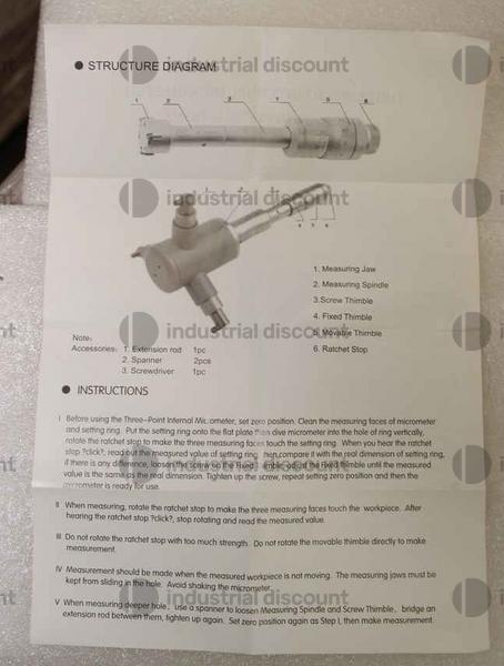 58#10001 FREUTEK SDM0064 Set di 3 micrometri interni a 3 punti in vendita - foto 23