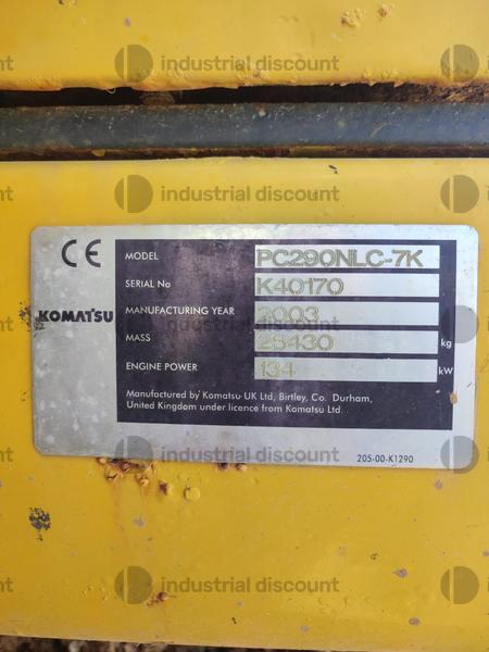1#10032 Escavatore Komatsu PC 290 NLC 7K in vendita - foto 14